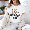 Unisexs Funny Short Sleeve Shirt Its My 18th Birthday Leopard Printed TShirts Round Neck Tee Shirt Birthday Party Girls Tops