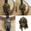 Vintage Tribal Female Warrior Lanyard Beads Brass Knife Bead Fashion Parachute Cord Beads for Lanyard Pendants Key