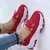 Thick Sole Low Top Lace Up Flat Bottomed Casual Sports Shoes Large Size Single Shoe for Women