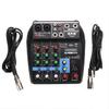 Portable 4 Channels Audio Audio Mixer A4 Sound Mixing Console Bluetooth Record 48V Phantom Powe EffectsMixer with USB New