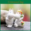 Cartoon Moomin Resin Micro Landscape Hippo With Rustic Style For Gift Exchange And Office Decor