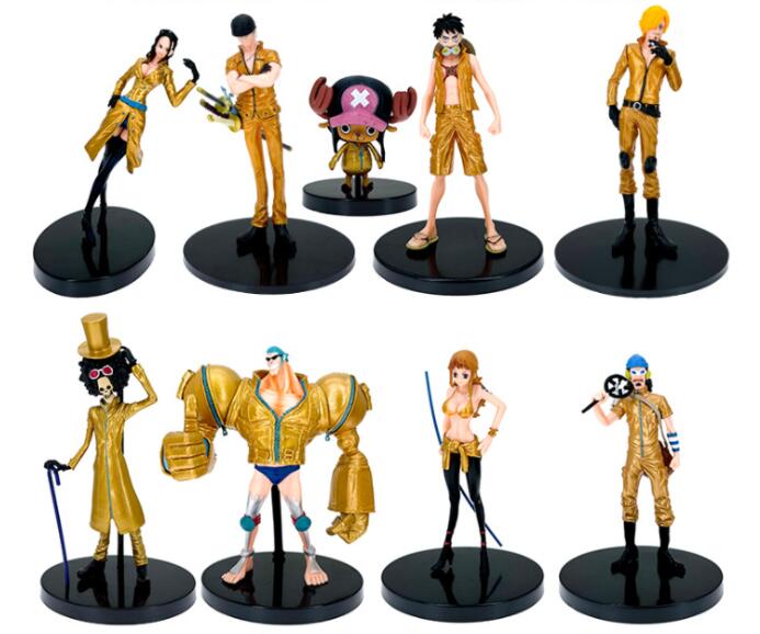 Аниме DXF One Piece Film Gold Grandline Men 9 шт./набор Персонажи 15-й годовщины Фигурка Луффи Коллекционные игрушки