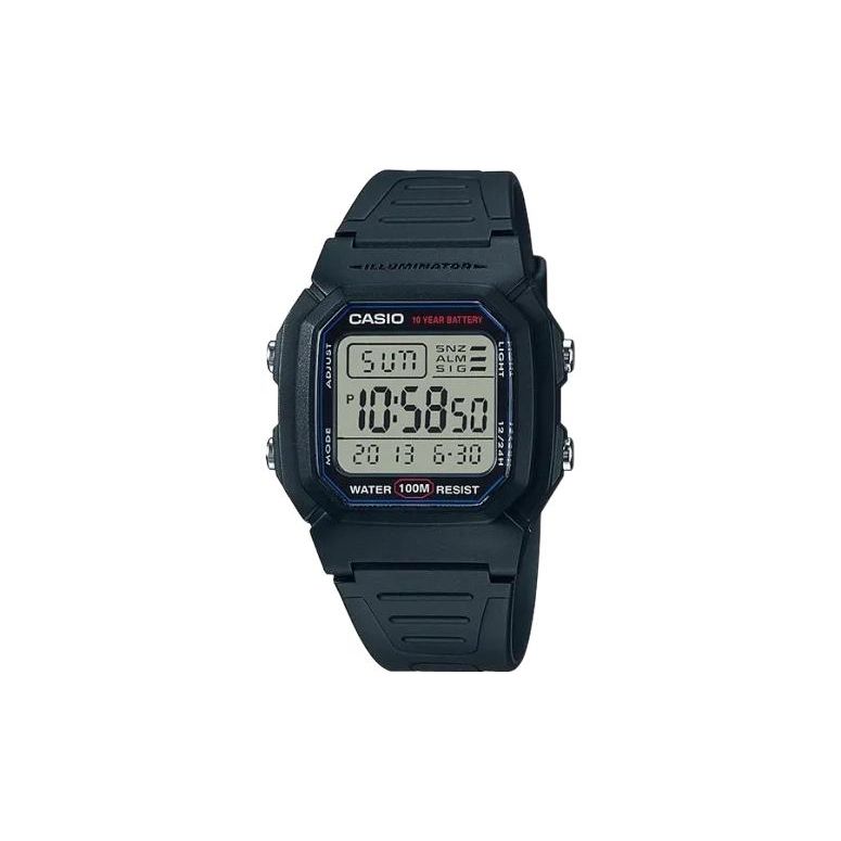 Casio Коллекция Часы с кварцевым механизмом и полимерным ремешком Мужские часы Серый W-800H-1AV