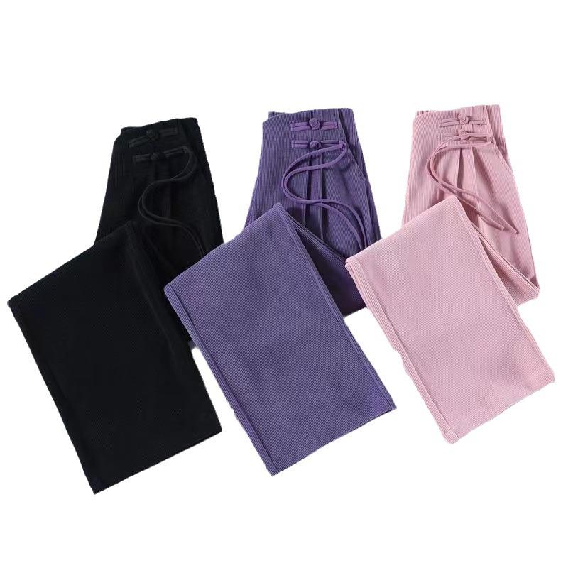 Широкие брюки Maillard 2023 из бархата с высокой талией на осень/зиму