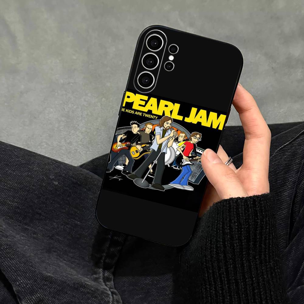 Чехол для телефона с изображением группы Pearl Jam, модный, для Samsung S25, S24, S21, S22, S23, S30, Ultra, S20, Plus, Fe, Note, 10, 9, 5G, черный