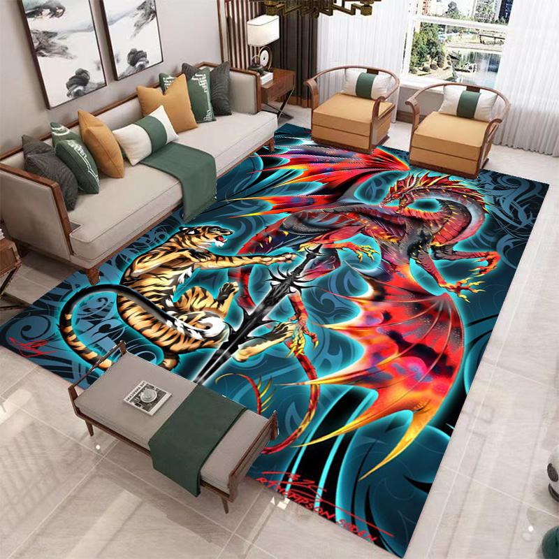 Ковер с драконом, детские ковры, коврики для гостиной, чайного стола, коврик для спальни, моющиеся напольные коврики, бытовой коврик, коврик с драконом, ковер