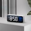 Музыкальный светодиодный цифровой будильник, голосовое управление, дисплей температуры и влажности, настольные часы, украшение для домашнего стола, встроенный 1200 мАч