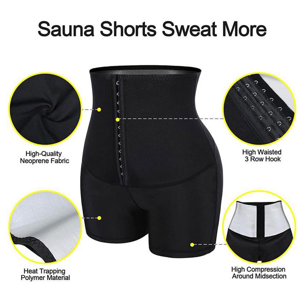 Женские спортивные штаны для сауны, утягивающие шорты с высокой талией, компрессионные термокапри, леггинсы для тренировок, формирователь тела, стройнее корректирующее белье
