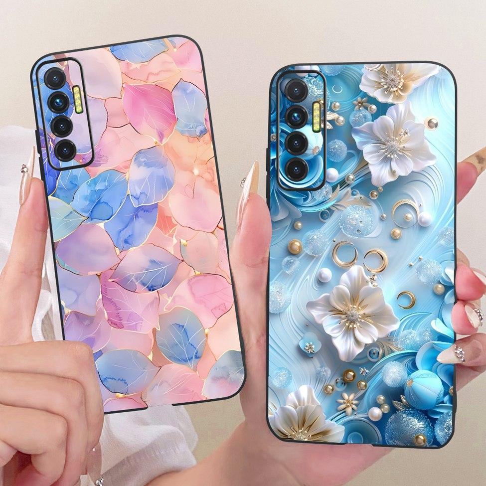 Чехол Для Tecno Camon 17P Чехол Силиконовый Милый Кот Роскошный Модный Забавный Расписной Чехол Для Телефона Для Tecno Camon 17P CG7 CG7n
