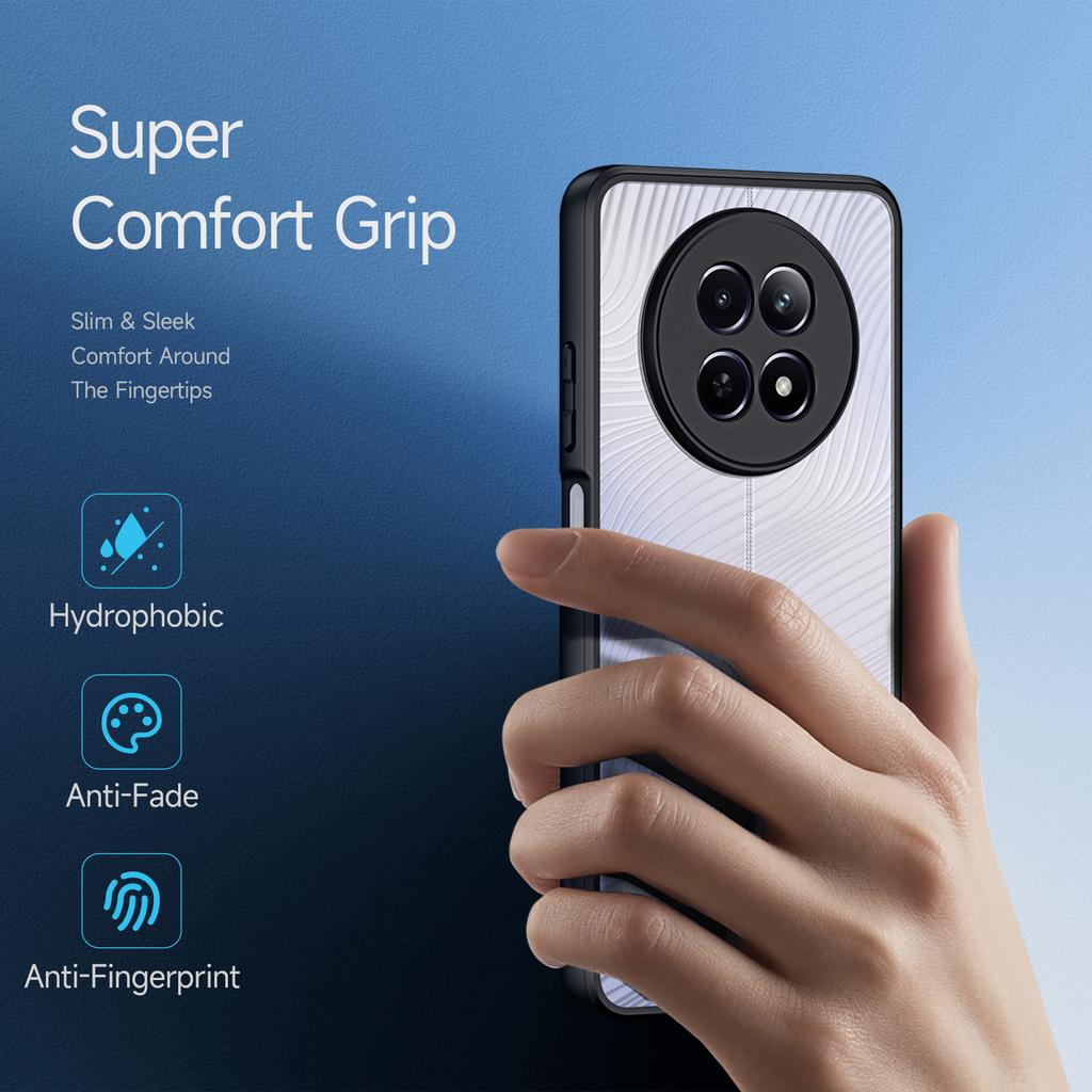 DUX DUCIS Серия Aimo Для Realme 12 5G/12x 5G/Narzo N65 5G Чехол Ударопрочный Тонкий Чехол для Телефона (Сертификация REACH),черный