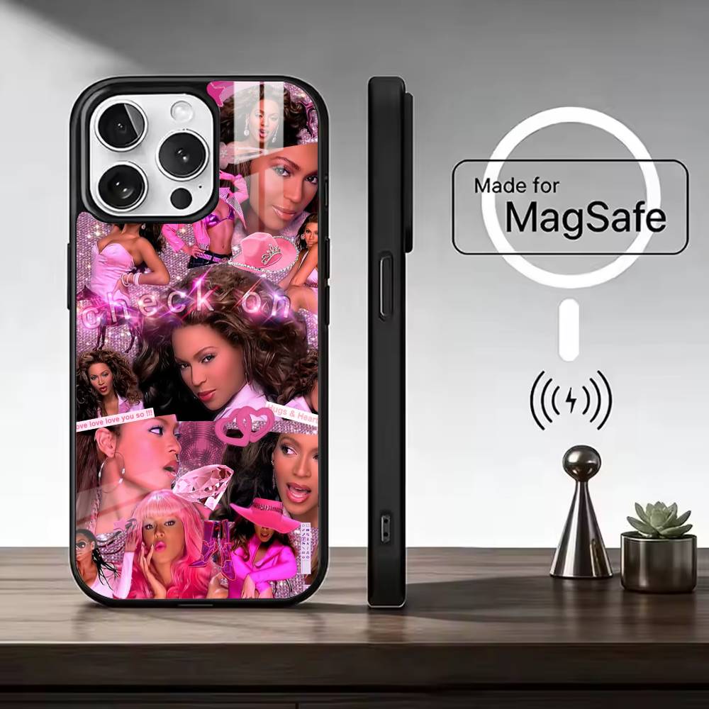 Singer B-Beyonce Phone Case For iPhone17,16,15,14,13,12,11 Plus,Pro Magnetic For Magsafe Wireless Charging