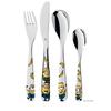 WMF Minion Kids' Cutlery Set, 4-Piece Set, Child-Friendly, Dishwasher-Safe, Stainless Steel, W1286076040