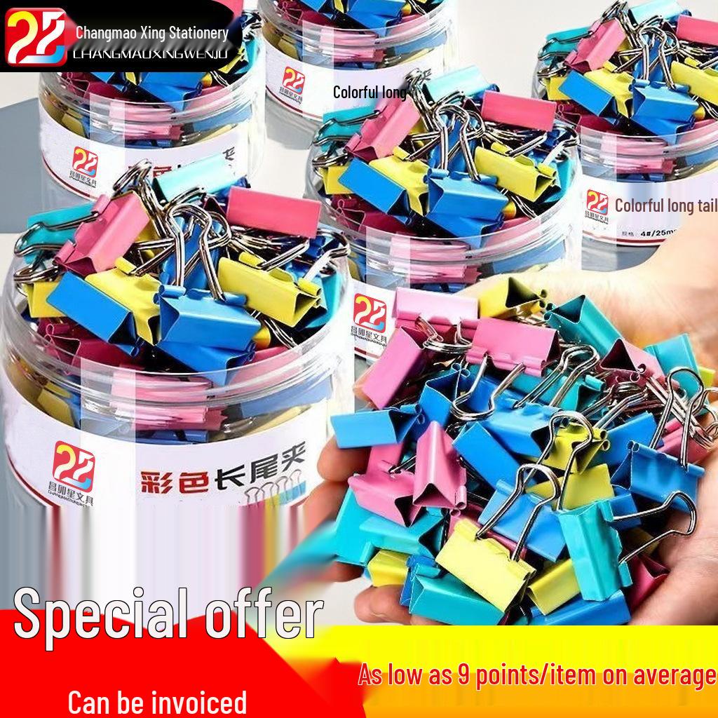 Цветные зажимы-бабочки: Смешанная упаковка (большая и маленькая) для файлов, контрольных работ, книг и квитанций