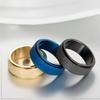 Titanium Steel Frosted Rotating Ring Stainless Steel Diamond Sand Anxiety Relieving and Stress Relieving Ring