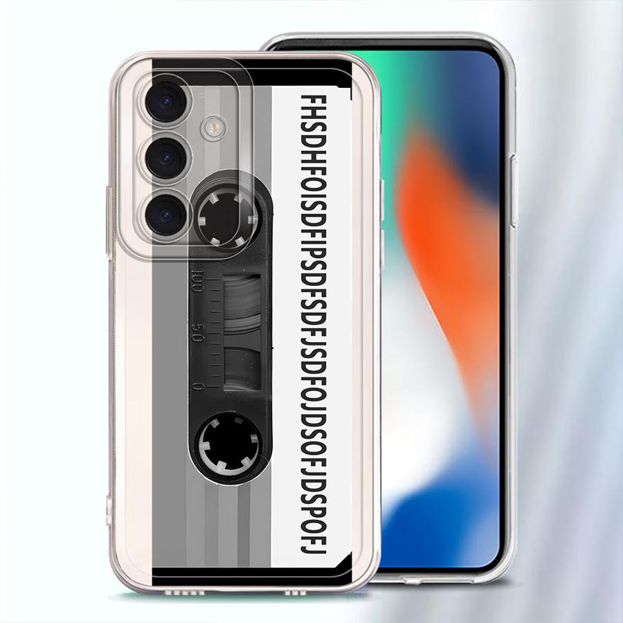 Модный Ретро Чехол-Кейс с Кассетной Лентой для Телефона Samsung Galaxy A25 A51 A36 A13 A33 A52 A56 A50 A34 A35 A52 A31 A26 A24 A54 A15