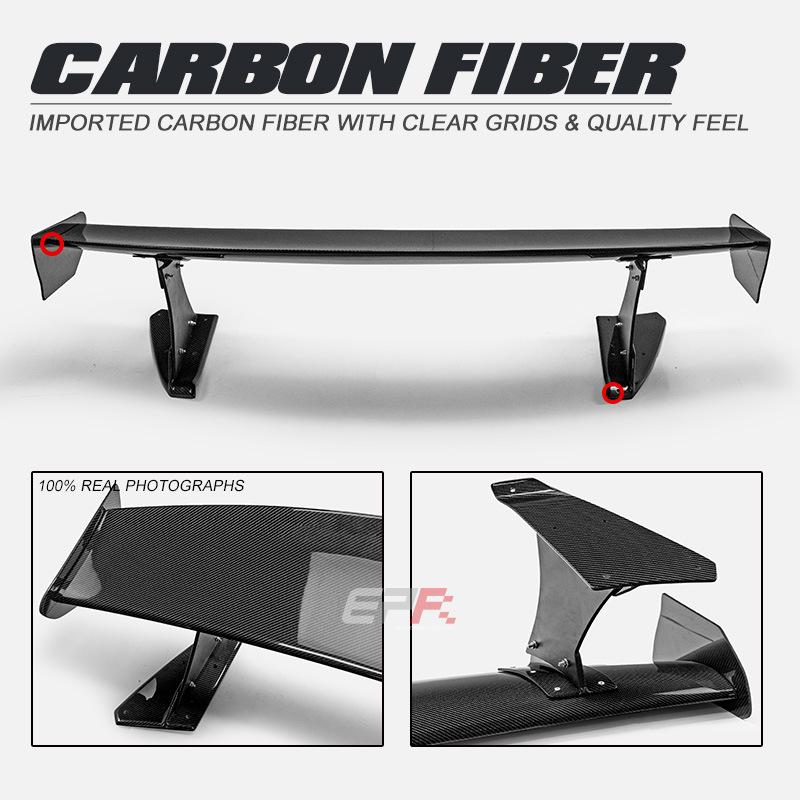 Fits Subaru VBH WRX: VAIRS Style Carbon Fiber GT Rear Spoiler Add-on.
