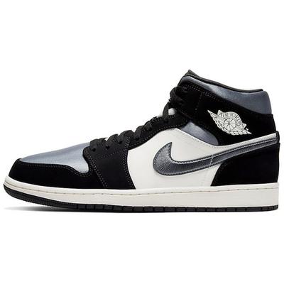 Кроссовки унисекс Air 1 Mid SE Satin Smoke Grey Black Sail 852542-011