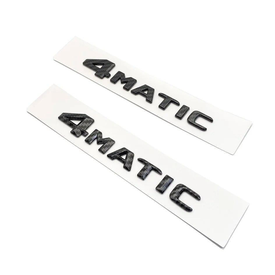 3D Carbon Stripe 4Matic Letters Emblem For Mercedes Benz A B C E G S ML SL CL GLA CLA Class AMG Car Trunk Badge Sticker