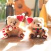 Scarf Christmas Bear Plush Doll Anti-lost Bag Decoration Christmas Hat Pendant  Kindergarten Gifts