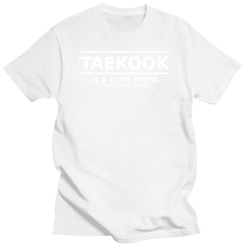 Модная крутая мужская футболка, забавная футболка с надписью «Taekook Is a Cute Word», напечатанная на заказ