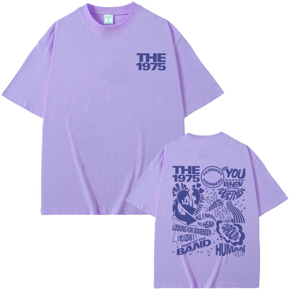 Британская инди-альтернативная рок-группа The 1975 Графическая футболка Мужская Уютная Футболка оверсайз Мужская Винтажная Уличная одежда Готические футболки