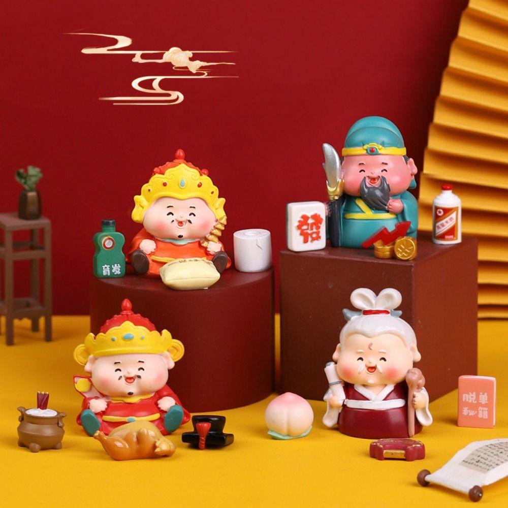 Creative Fengshui Sculpture Chinese Style Lucky Ornaments Cake Decoration