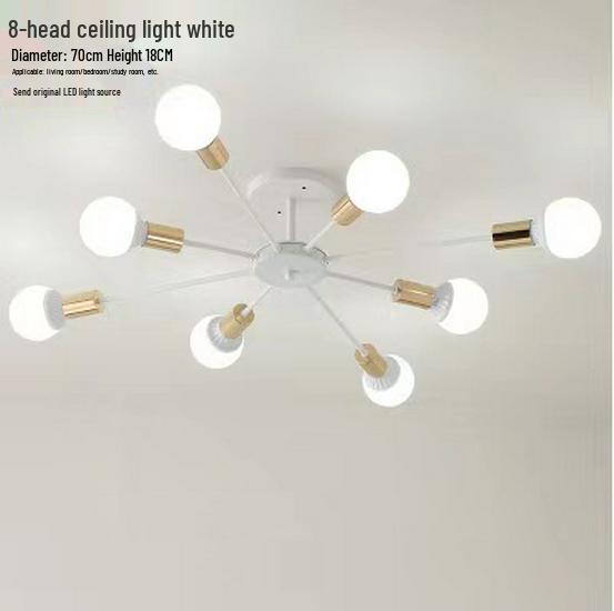 Черно-белая скандинавская минималистичная люстра-ветвь, светодиодный потолочный светильник для столовой, гостиной, спальни и гостиничных номеров