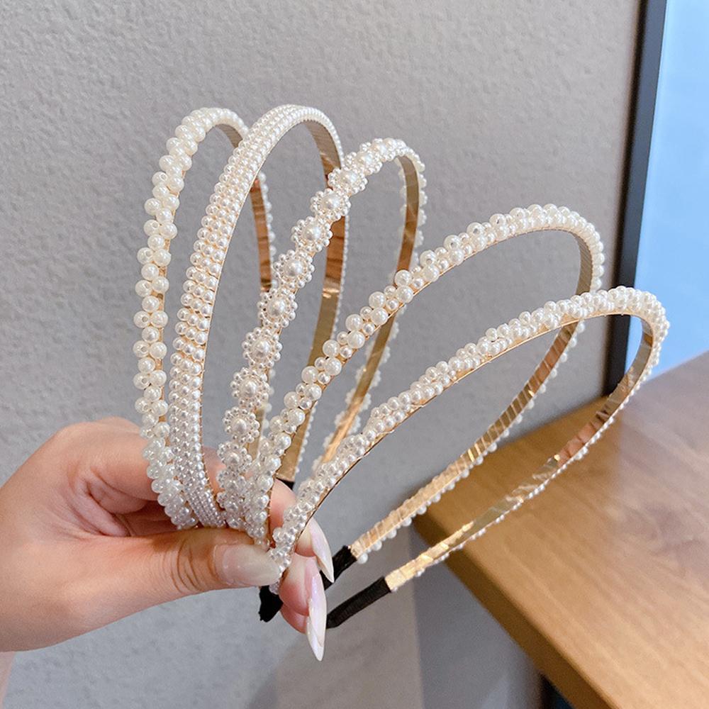 Милые девушки головной убор бант бисер корейский стиль аксессуары для волос жемчужная повязка на голову обруч для волос повязка на голову