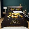 Пододеяльник Happy Birthday King Microfiber Happy Birthday To You Комплект постельного белья в праздничном стиле Soft Queen King Size Пододеяльник