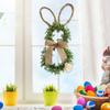 Linen Bow Easter Wreaths With Flower Artificial Wreath Front Door Wreath  Window Decoration