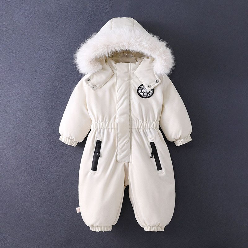 Winter Children Clothing Set Thicken Baby Boys Jumpsuit Plus Velvet Baby Ski Suit Warm Boys Overalls Bodysuit for Girl 1-4 Years