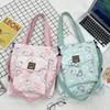 Canvas Bag Cute High School Student Make-Up Book Bag Shoulder Messenger Bag Cute Printed Tote Bag Large Capacity Tote Bag