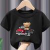 Hot Sale Teddy Bear Print  Childrens Clothing Tshirt Clothing Summer Casual Funny  Boys Baby Girls Tshirt Clothes Kids