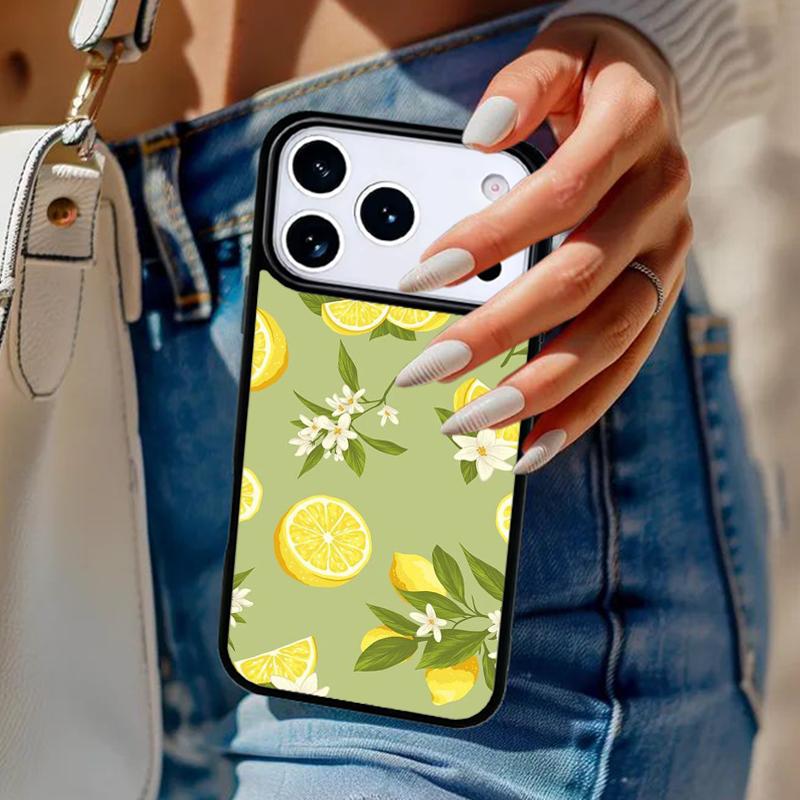 Летний Фруктовый Лимонный Чехол Для Телефона Для iPhone 17 Air 14 15 13 12 Max Чехол Для Apple 16e 11 Pro Max Plus Coque