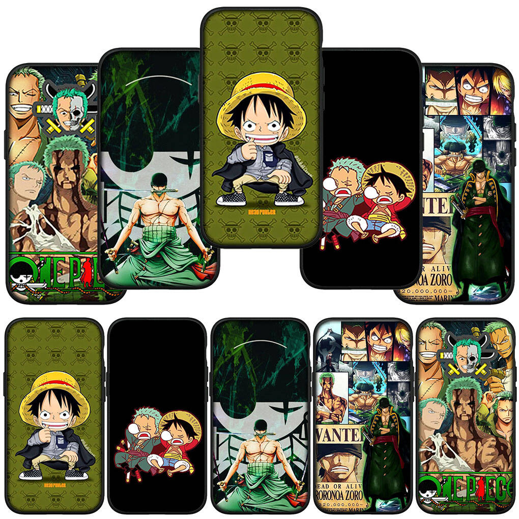 Phone Case for iPhone 17 15 16 Plus X Redmi Note 14 12 11 13 Pro Max Huawei P30 P20 Lite OPPO A60 A40 A80 A16 Cute Luffy One Piece Roronoa Zoro Cover