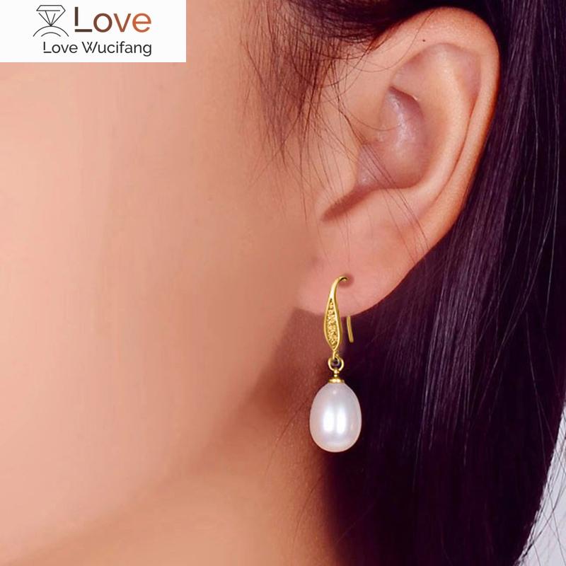 Настоящие свадебные серьги из натурального пресноводного жемчуга для женщин, серьги-капли из стерлингового серебра 925 пробы, жемчужный подарок на вечеринку