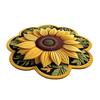 3D Sunflower Floral Plush Rug Non-Slip Backing Easy To Clean Various Sizes Living Room Rug Home Decor
