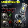2 шт. 30000LM H7 светодиодные лампы для фар Mini Turbo H4 LED Hi/Lo Beam H11 H8 9005 HB3 9006 HB4 60 Вт автомобильные противотуманные фары фары Auto Plug&Play Lamp 6500K Белый
