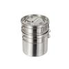 CLS 2-Piece Outdoor Camping Pot Set: 304 Stainless Steel, Lightweight, Folding, Portable for Travel & Mountaineering.