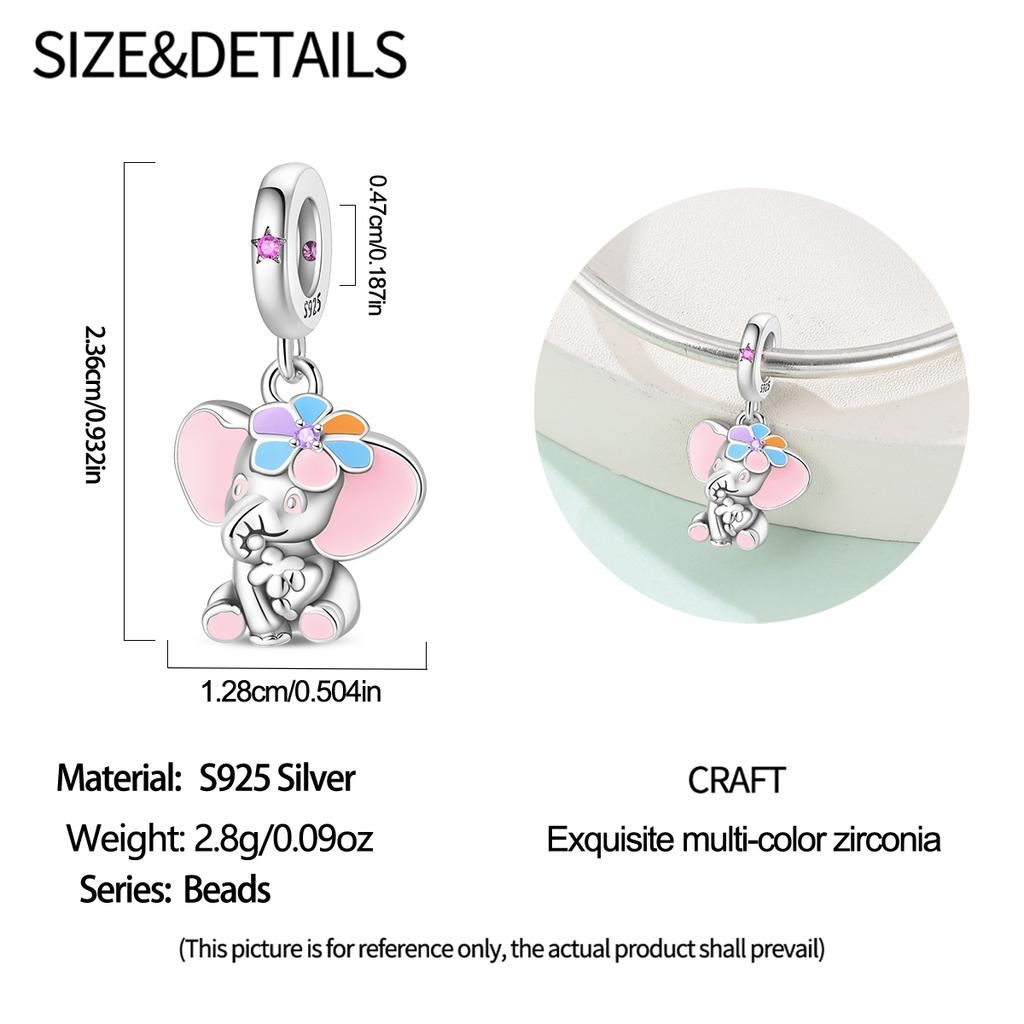 Медь Священный Благоприятный Защитник Слон Серия Подвеска Шарм Бусина Подходит Оригинальный Браслет Для Женщин DIY Ювелирные Изделия
