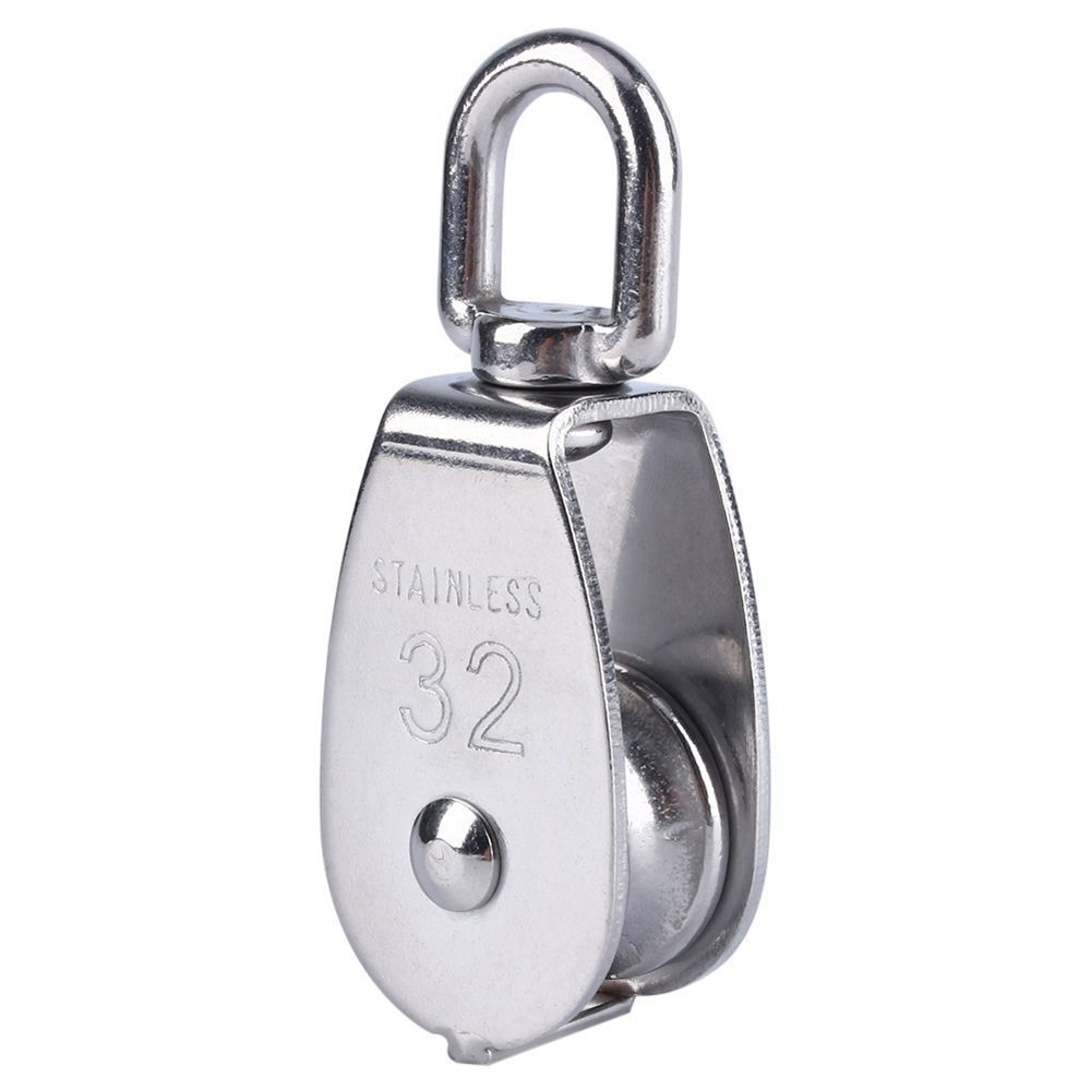 M20 M25 M32 In Traction Sheave Fixed Tool Lifting Swivel Stainless Steel Pulley Rope Single Wheel