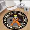 Anime Naruto Print Carpet  Area Rugs Round Carpet for Living Room Floor Mat Flannel Anti-Slip Mat for Children