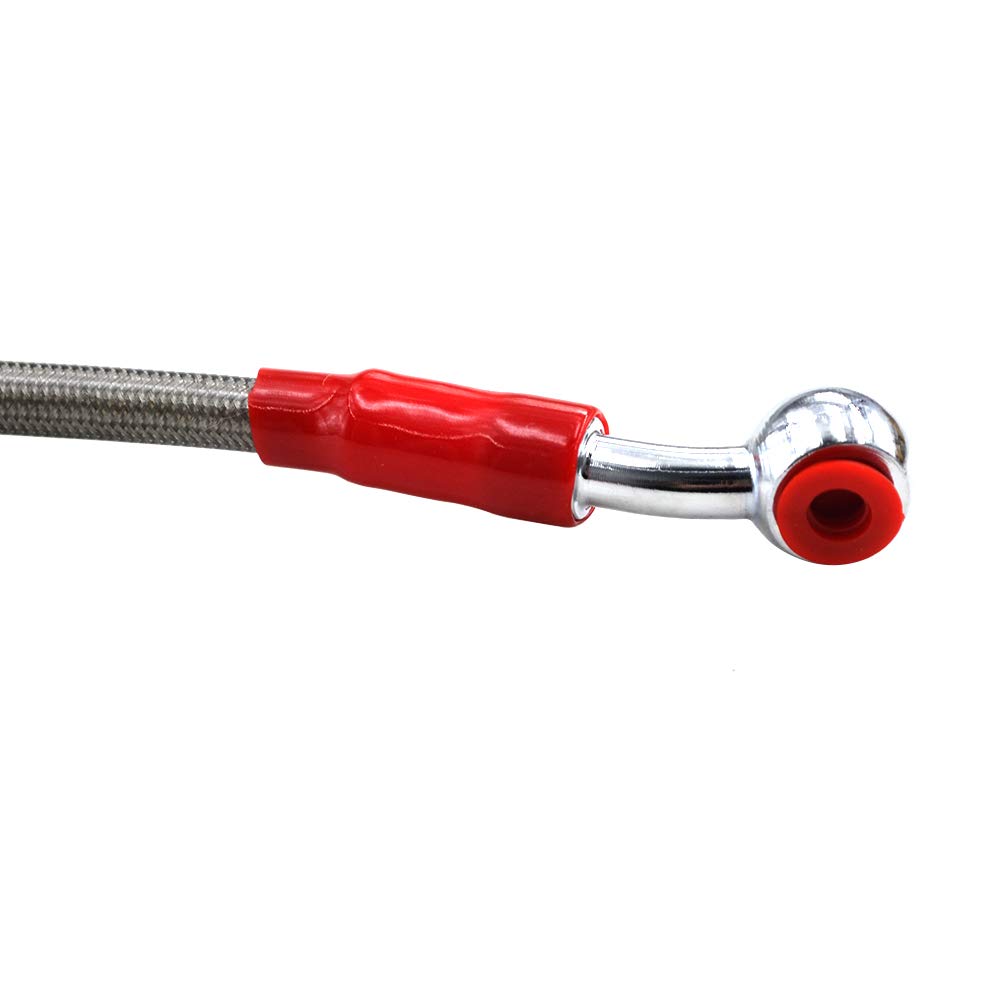 AHL Brake Hose Clutch Hose Mesh Hose 50CM Hydraulic (Silver)