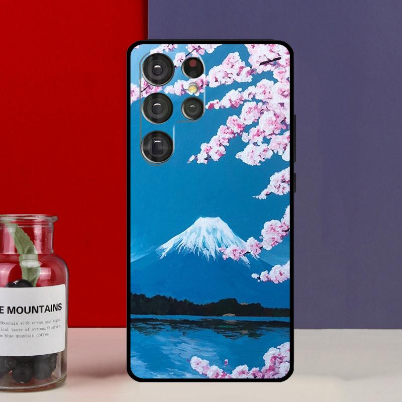 Цветочный чехол с вишневым цветением для Samsung Galaxy S25 Ultra S9 S10 S20 S21 FE S22 S23 Plus S24 Ultra