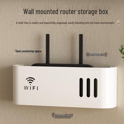 Коробка для хранения и полка для WiFi-роутера: Маскировка кабелей без сверления для ТВ-приставки и декора.
