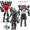 Moc Skibidi Toilet Builing Blocks Titan Clock Man 2.0 Camerman Speakerman TVMan Bricks DIY Moddel Toys For Kids Gift Easter Toys