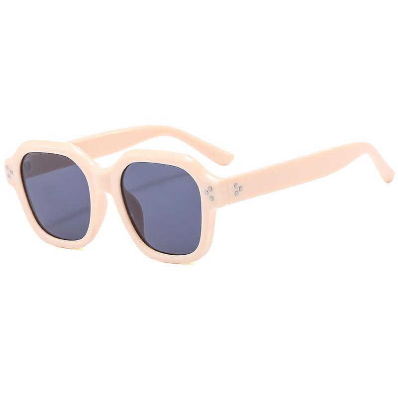 Hexagon Frame Fashion Sunglasses With Ac Lenses For Trendy Outdoor Events And Daily Use