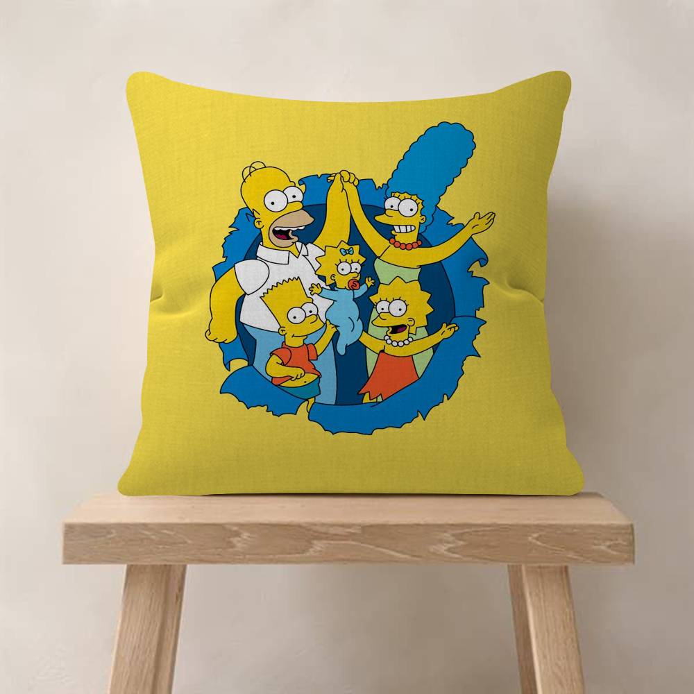 Cartoon The movie SSimpsons Pillow Cushion Cover Pillowcase Living Room Sofa Home Decor Customized
