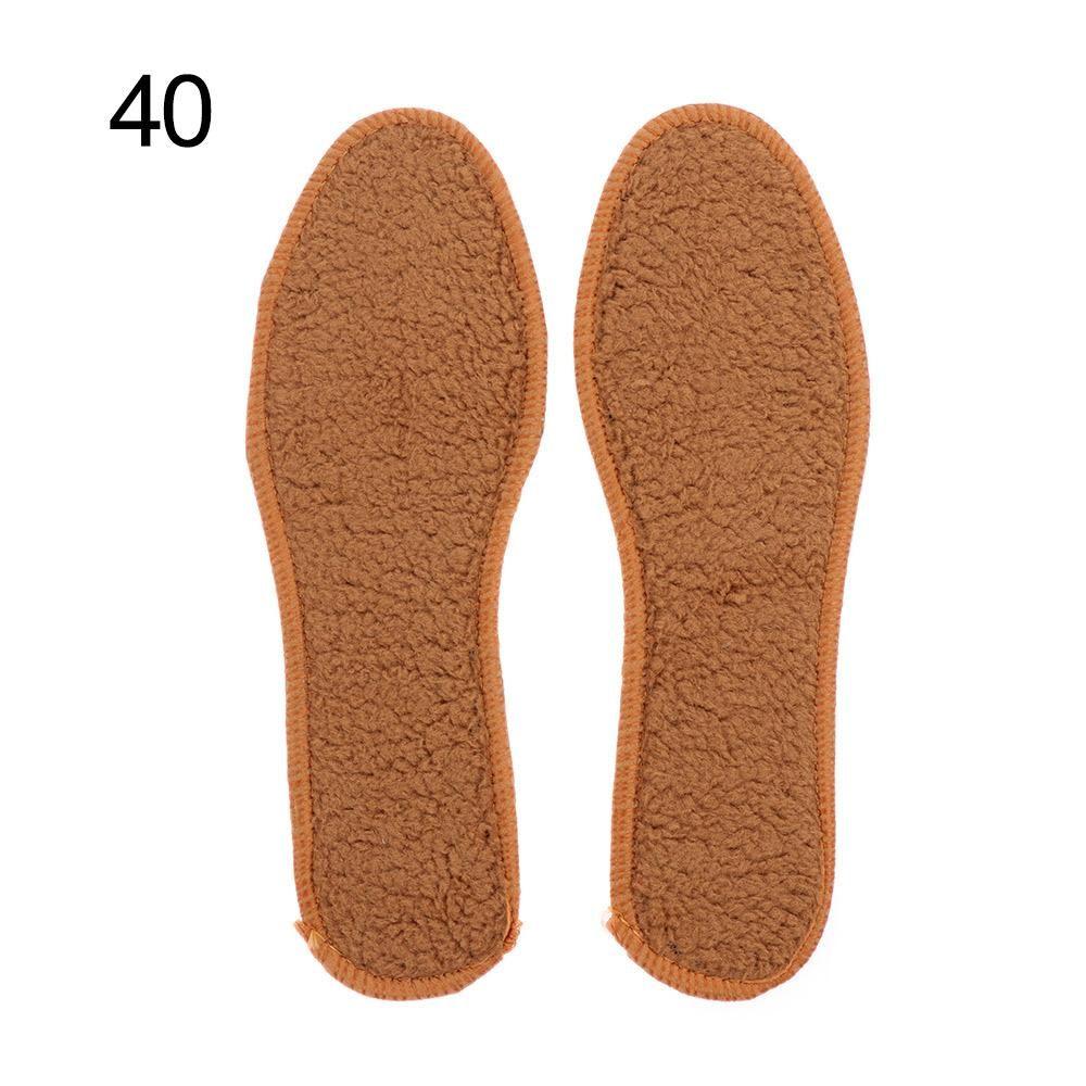Shock Absorbing Keep Warm Winter Thermal Insulation Cashmere Pad Alpaca Plush Insoles Wool Thicken