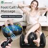 Electric Foot Massager Leg Calf Body Use In Multiple Parts With Shiatsu Kneading Roller Vibrating Air Compression Remote Control